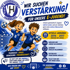 DIE E-JUGEND SUCHT DICH!
